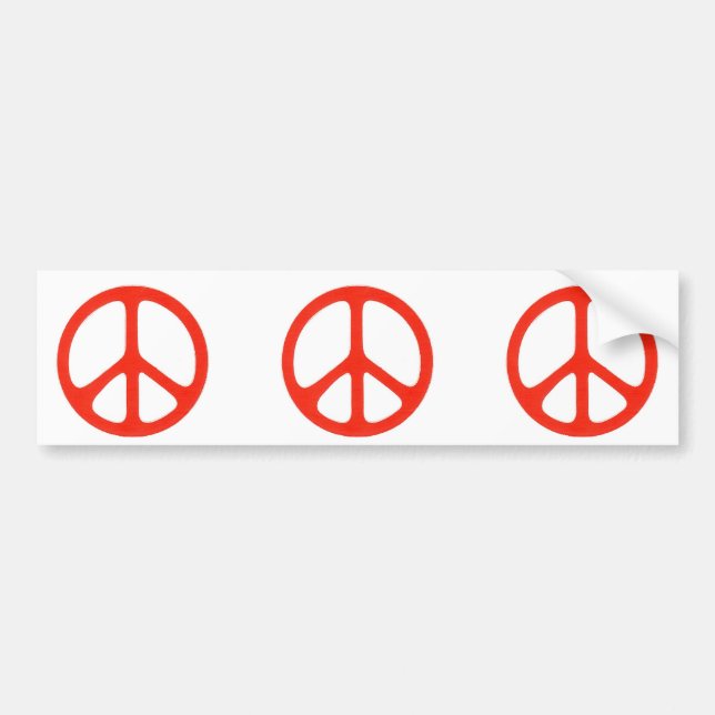 Pegatina Para Coche Dé a paz un rojo de la ocasión (Frente)