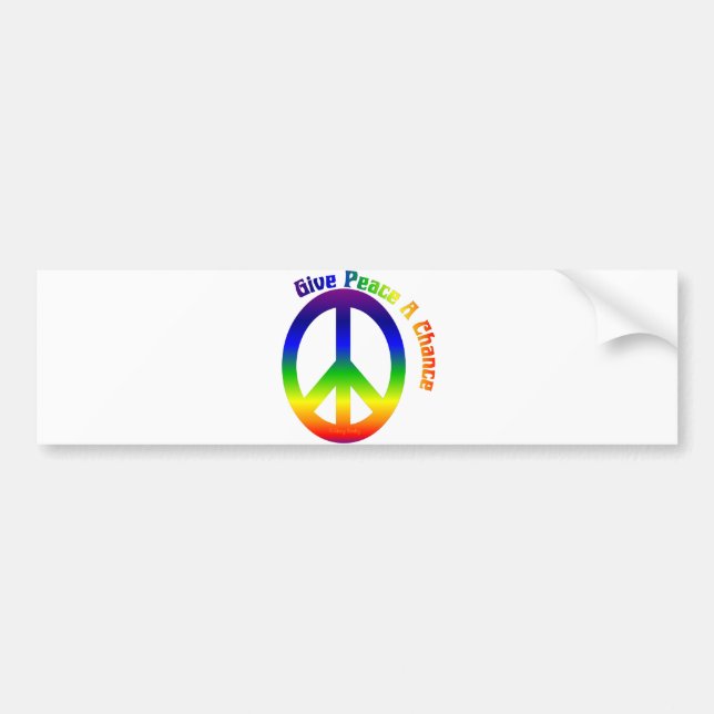 Pegatina Para Coche ¡Dé a paz una oportunidad! (Frente)