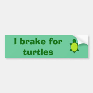 Pegatina Para Coche ¡Dé a tortugas un freno!