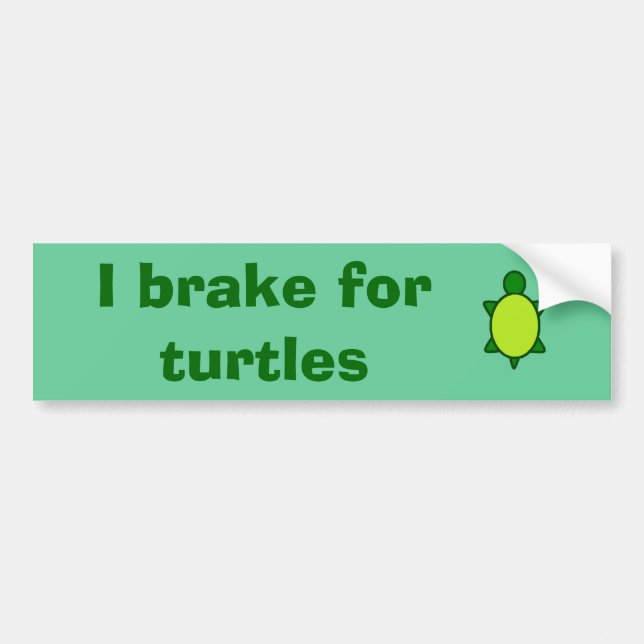 Pegatina Para Coche ¡Dé a tortugas un freno! (Frente)
