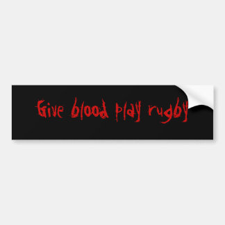 Pegatina Para Coche Dé el rugbi del juego de la sangre
