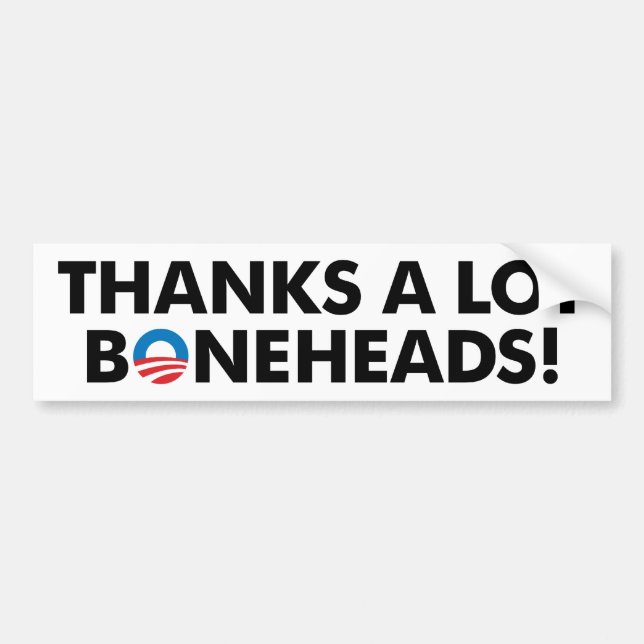 Pegatina Para Coche ¡De las gracias Boneheads mucho! (Frente)