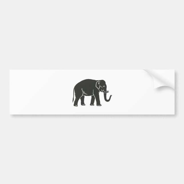 Pegatina Para Coche décimo octavo (indio) - elefante de la división (Frente)