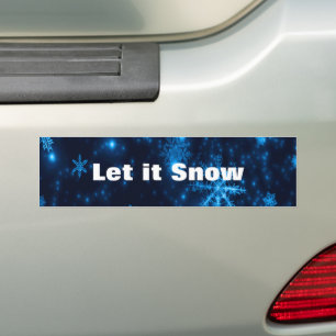 Pegatina Para Coche Deep Blue & Bright Snflakes Bumper Sticker