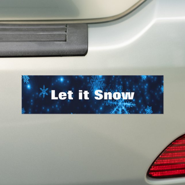 Pegatina Para Coche Deep Blue & Bright Snflakes Bumper Sticker (en coche)