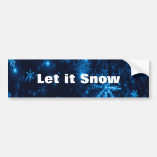 Pegatina Para Coche Deep Blue & Bright Snflakes Bumper Sticker