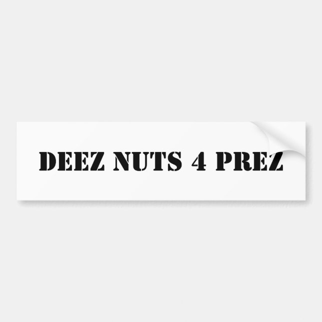 Pegatina Para Coche Deez Nuts 4 Prez (Frente)