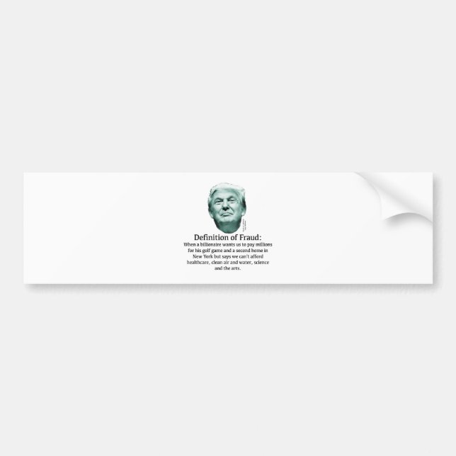 Pegatina Para Coche Definición de fraude - TRUMP (Frente)