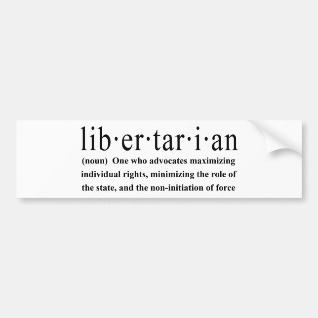 Pegatina Para Coche Definición libertaria (Frente)