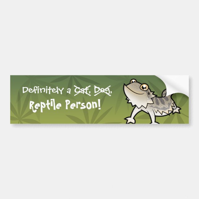 Pegatina Para Coche Definitivamente una persona reptil (dragón barbudo (Frente)