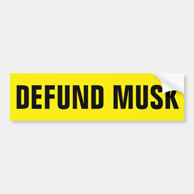 PEGATINA PARA COCHE DEFUND MUSK (Frente)