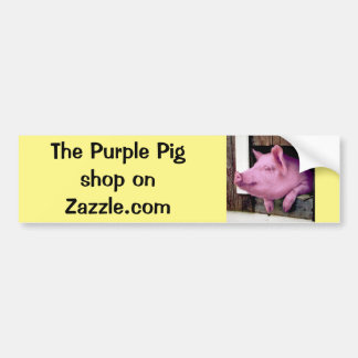 Pegatina Para Coche ¡Deja que The Purple Pig ponga una sonrisa en tu d