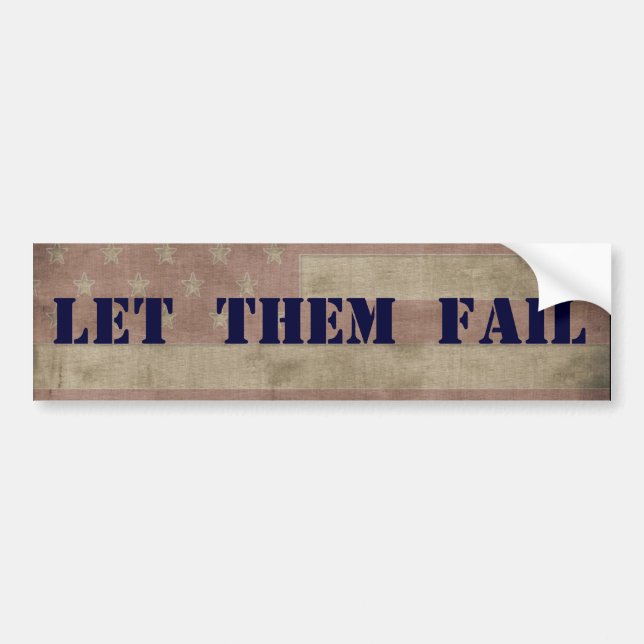 Pegatina Para Coche DÉJELOS FALLAR económico político (Frente)