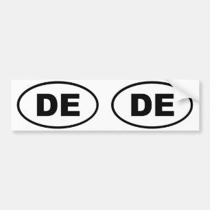 Pegatina Para Coche Delaware DE oval