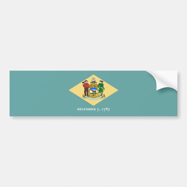 Pegatina Para Coche Delaware State Flag Design (Frente)