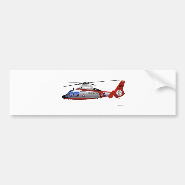 Pegatina Para Coche Delfín de Eurocopter HH-65C (Frente)