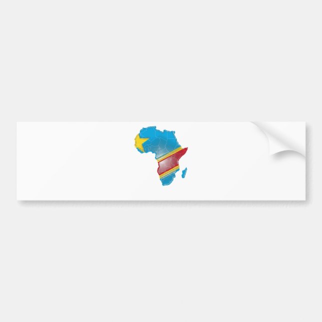 Pegatina Para Coche Dem. Representante. Congo (Frente)