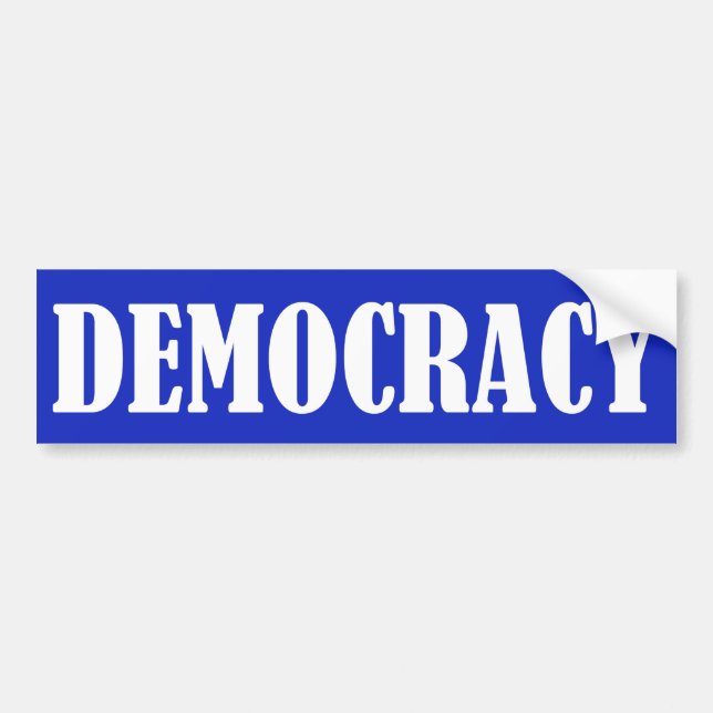 Pegatina Para Coche Democracia (Frente)