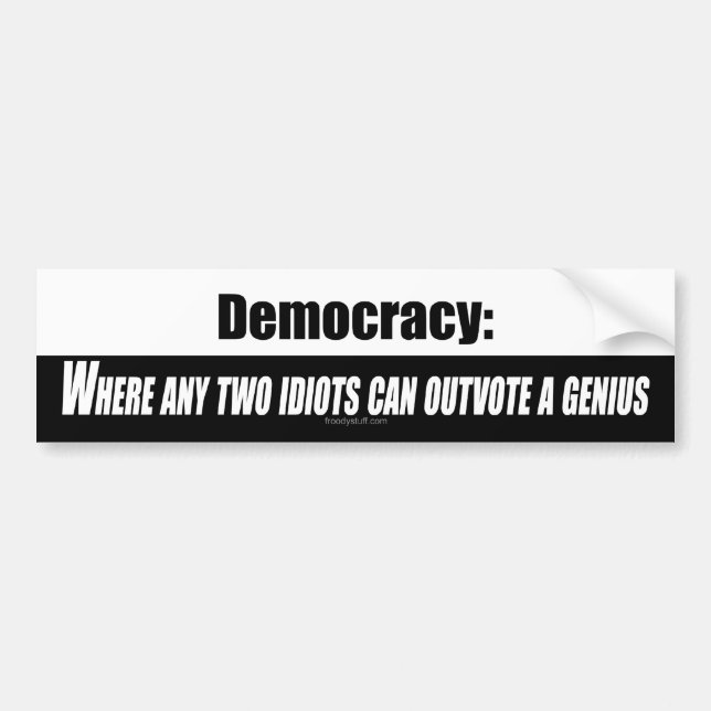 Pegatina Para Coche Democracia (Frente)