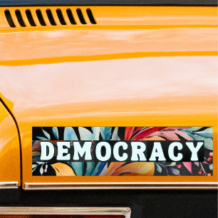 Pegatina Para Coche Democracia Política Política Hippie Retro Groovy