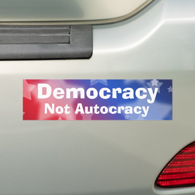 Pegatina Para Coche Democracy Not Autocracy (en coche)