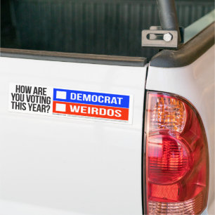 Pegatina Para Coche DEMOCRAT vs WEIRDOS