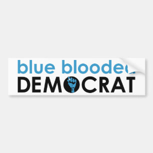 Pegatina Para Coche demócrata blooded azul: puño