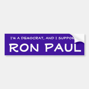 Pegatina Para Coche Demócrata para Ron Paul