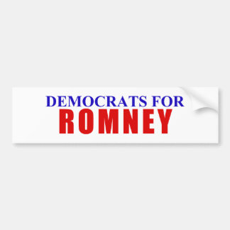 Pegatina Para Coche Demócratas para Romney