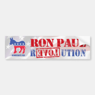 Pegatina Para Coche Demócratas para Ron Paul