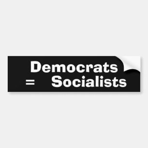 Pegatina Para Coche Demócratas = Socialistas