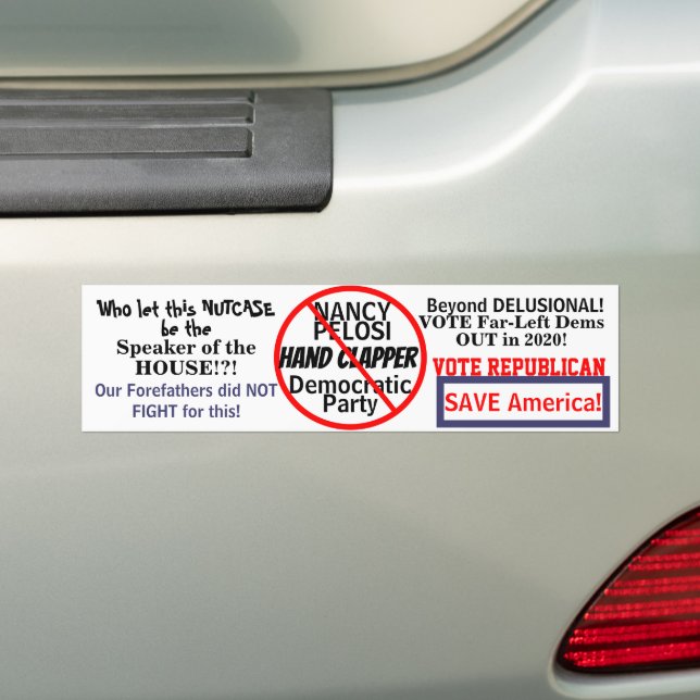 Pegatina Para Coche Democrática Nancy Pelosi Editar AÑO (en coche)