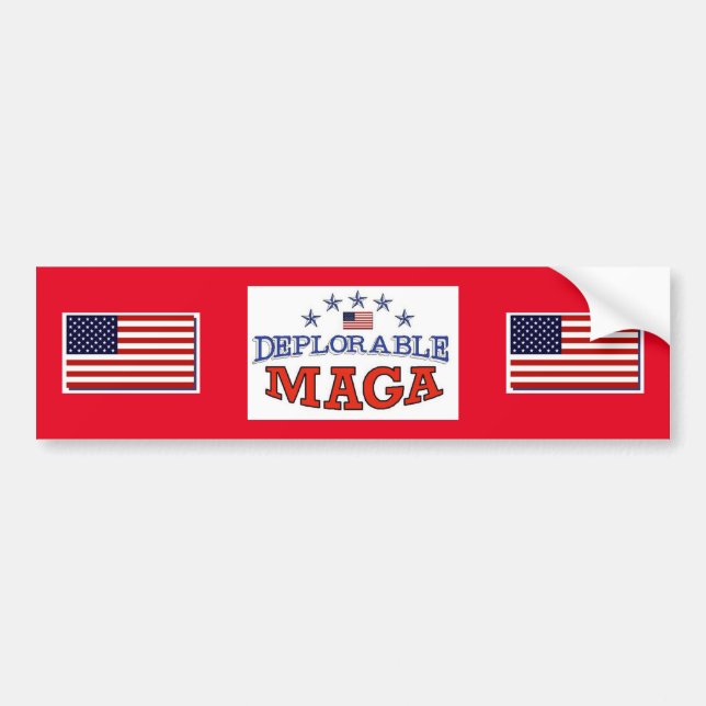 Pegatina Para Coche Deplorable MAGA Bumper Sticker (Frente)
