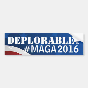 Pegatina Para Coche Deplorable #MAGA/hace América grande otra vez