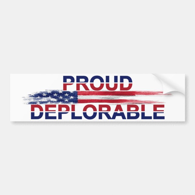 Pegatina Para Coche Deplorable orgulloso (Frente)