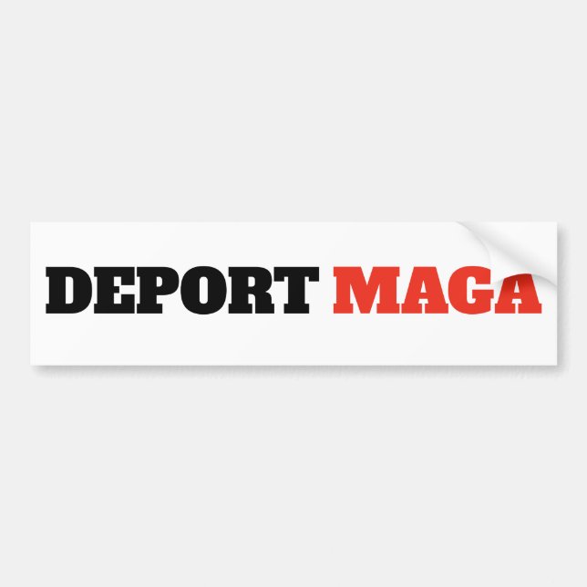 Pegatina Para Coche Deportar MAGA contra Trump (Frente)