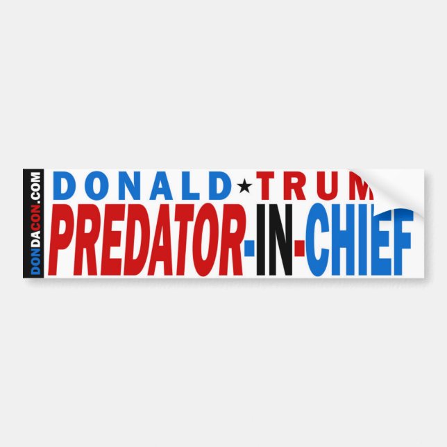 Pegatina Para Coche Depredador de Donald Trump en jefe (Frente)