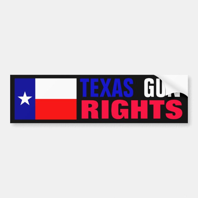 Pegatina Para Coche Derechos de armas de Texas (Frente)