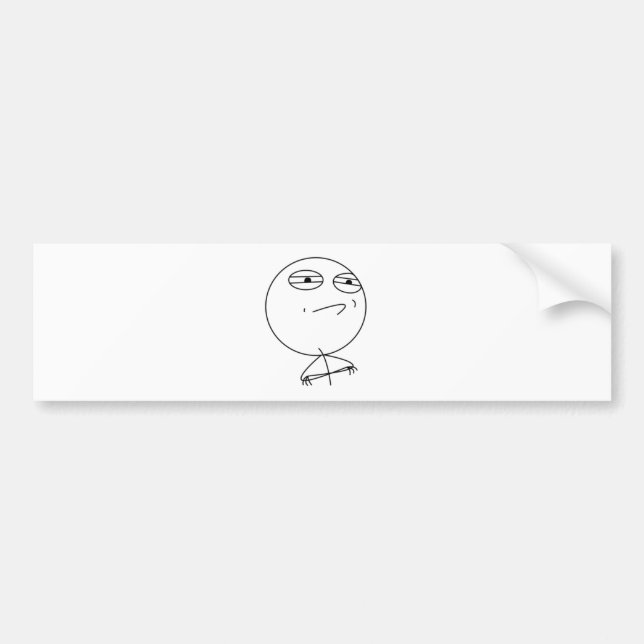 Pegatina Para Coche Desafío aceptado (Frente)