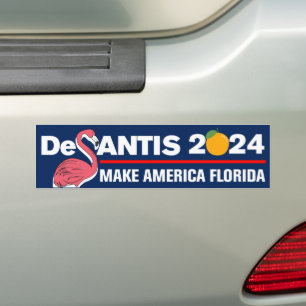 Pegatina Para Coche DeSantis 2024 Hacer América Florida Flamingo
