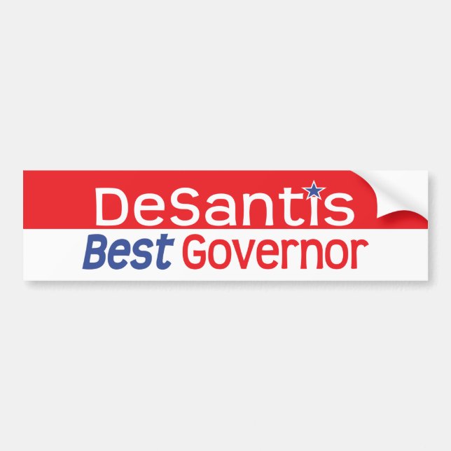 Pegatina Para Coche DeSantis Mejor Gobernador Bumper Sticker (Frente)