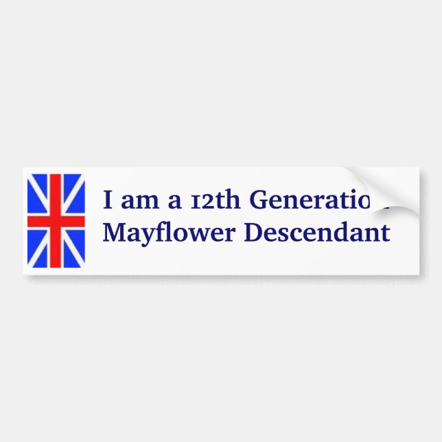 Pegatina Para Coche Descendiente -12th de Mayflower (Frente)