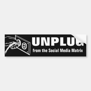 Pegatina Para Coche Desconectar De La Matriz De Medios Sociales