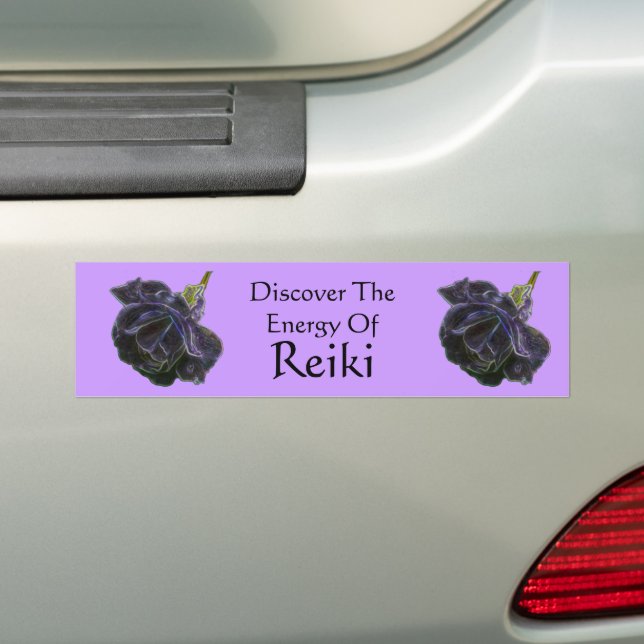 Pegatina Para Coche Descubre La Energía Del Rosa Reiki (en coche)