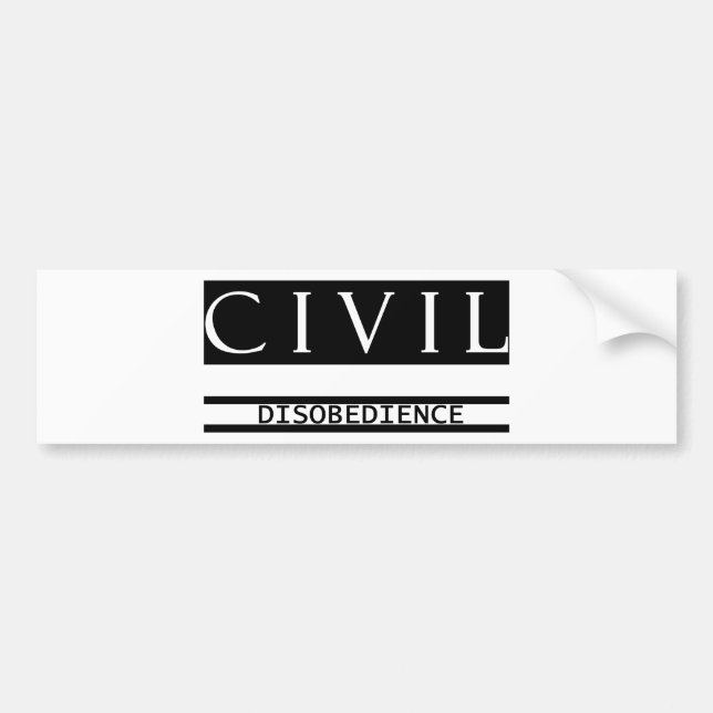 Pegatina Para Coche Desobediencia civil (Frente)