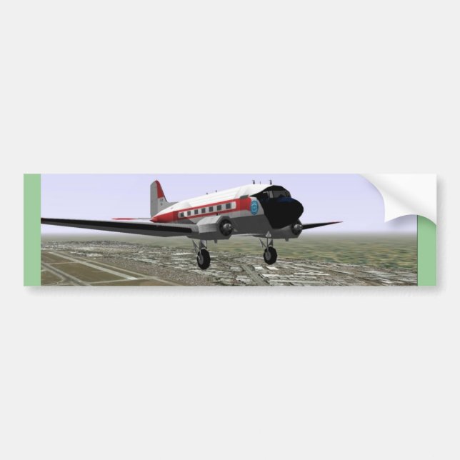 Pegatina Para Coche Despegue DC-3 (Frente)