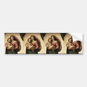 Pegatina Para Coche Detalle de Raphael "Sistine Madonna" (circa 1513)