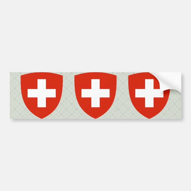 Pegatina Para Coche Detalle del escudo de armas de Suiza (Frente)