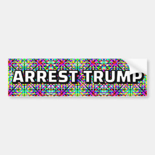 Pegatina Para Coche DETENER A TRUMP (puedes cambiar las palabras)