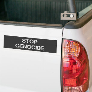 Pegatina Para Coche DETENER el genocidio Decir no al genocidio Gen